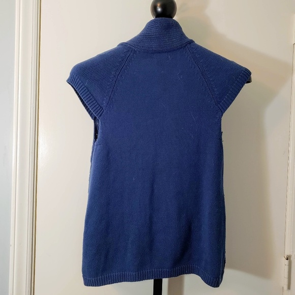 Izod Womens Blue Short Sleeve Sweater Size Small - Picture 4 of 5